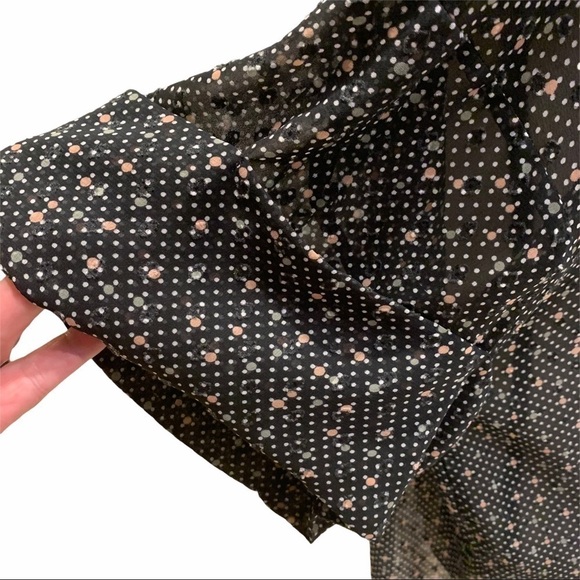 CAbi Black Swiss Dot Sheer Top Style #239 Sz S - Picture 5 of 10